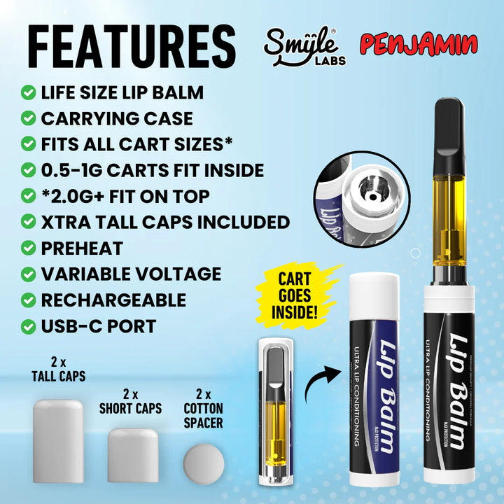 Smyle Labs Lip Balm Penjamin Cart Battery