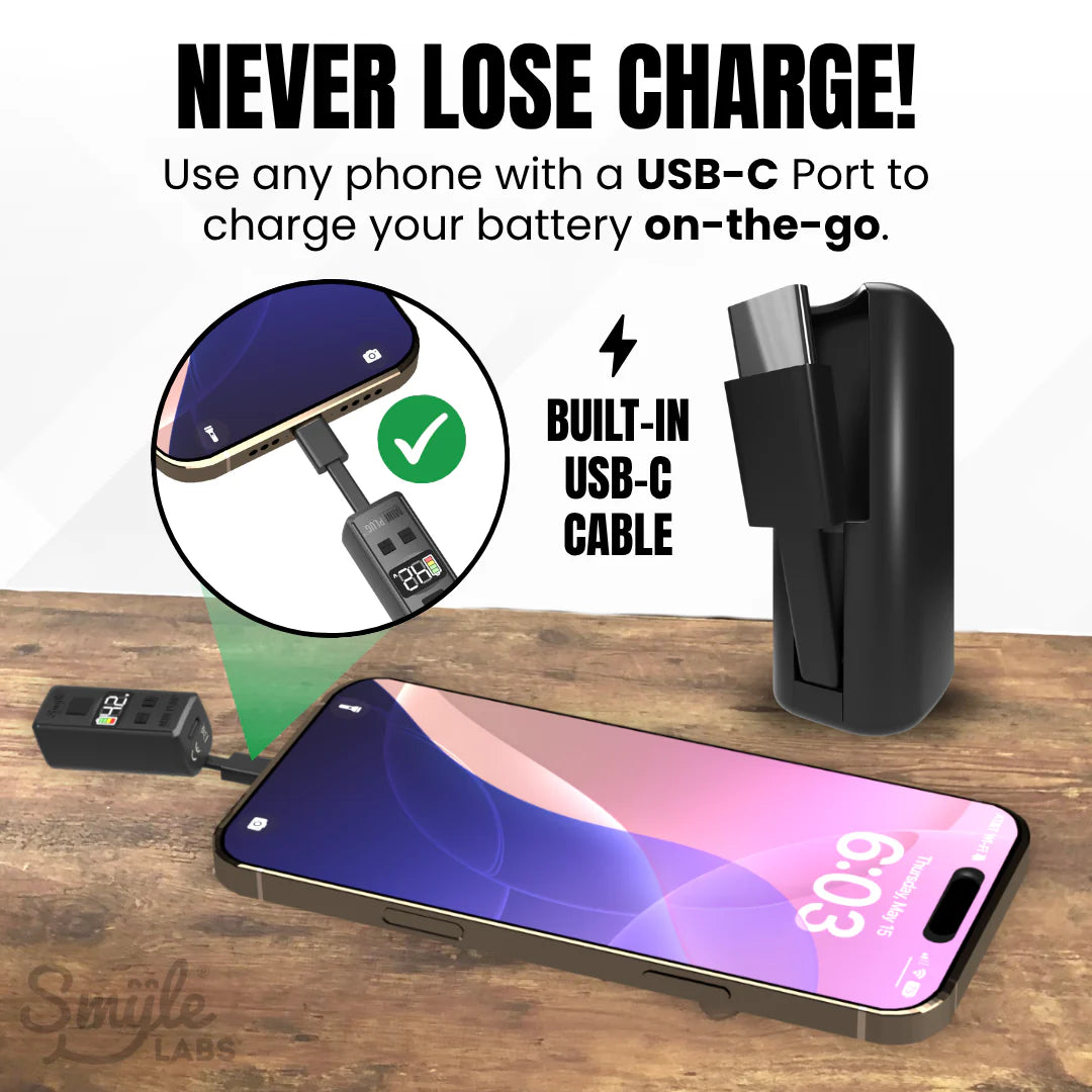 Smyle Mini Plug 510 Cart Battery w/ Built in USB-C Cable - POP of 20
