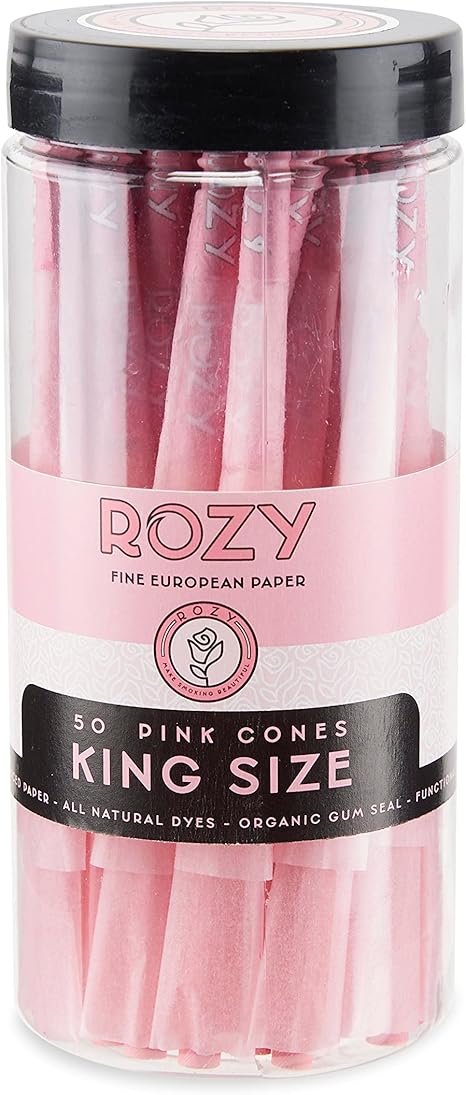 Rozy 50ct Pink King Size Pre Rolled Cones