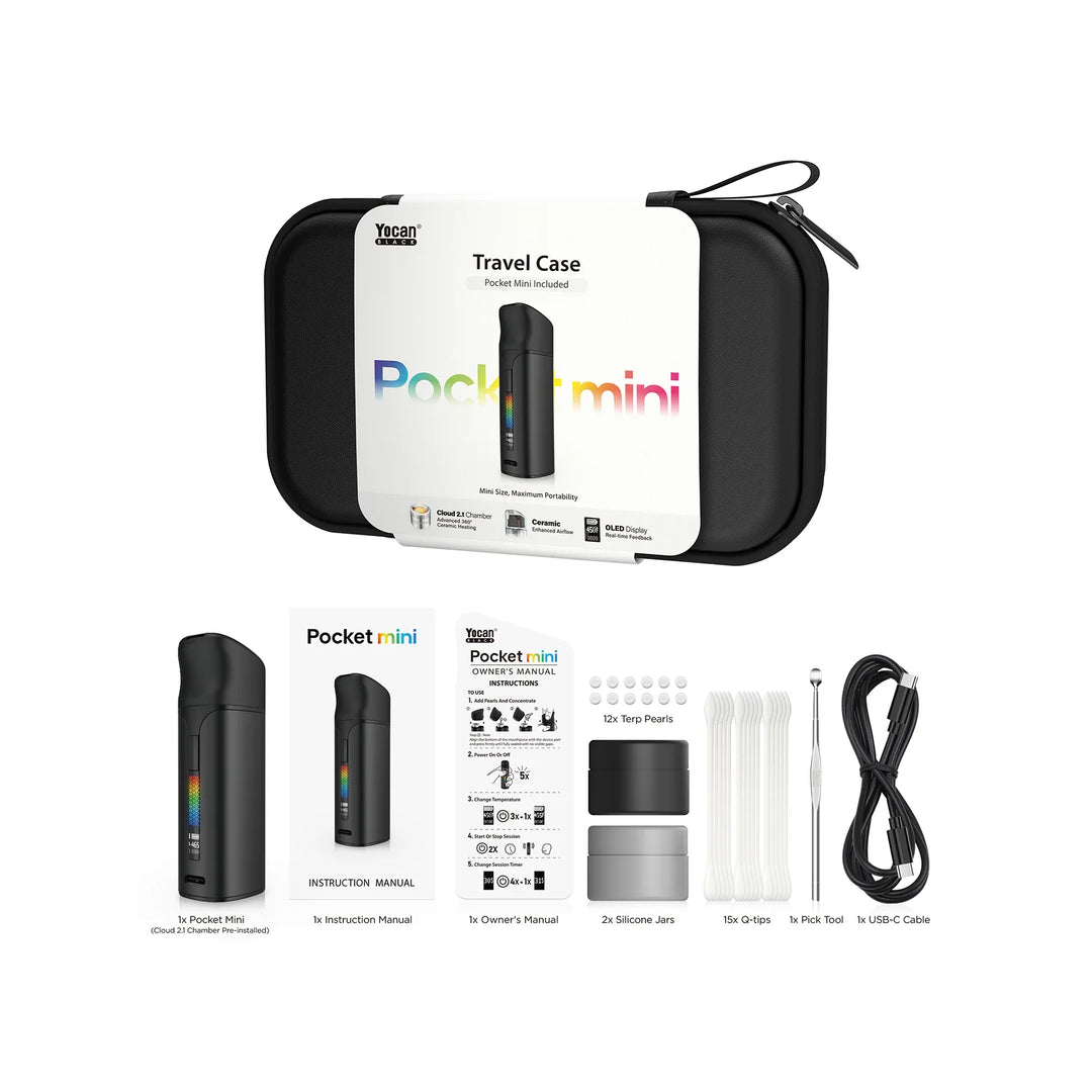 Yocan Black Pocket Mini Full Travel Kit