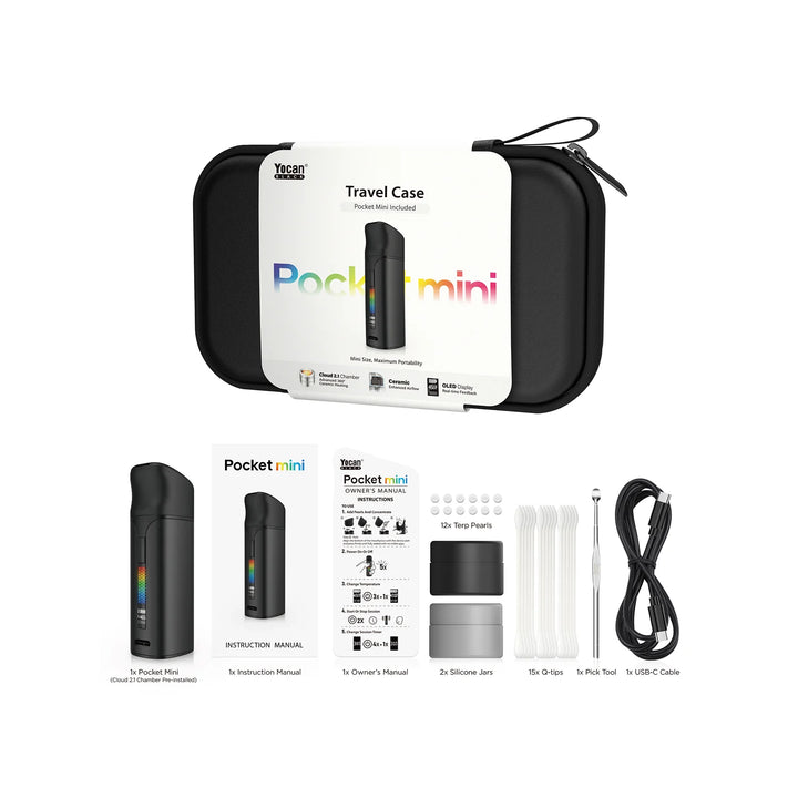 Yocan Black Pocket Mini Full Travel Kit