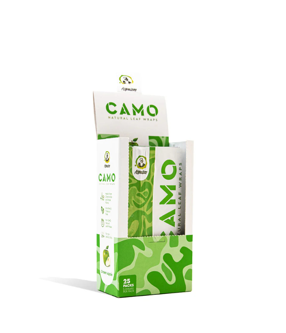 Camo Natural Leaf Wraps - Pack of 25 - 5 Wraps per Pack