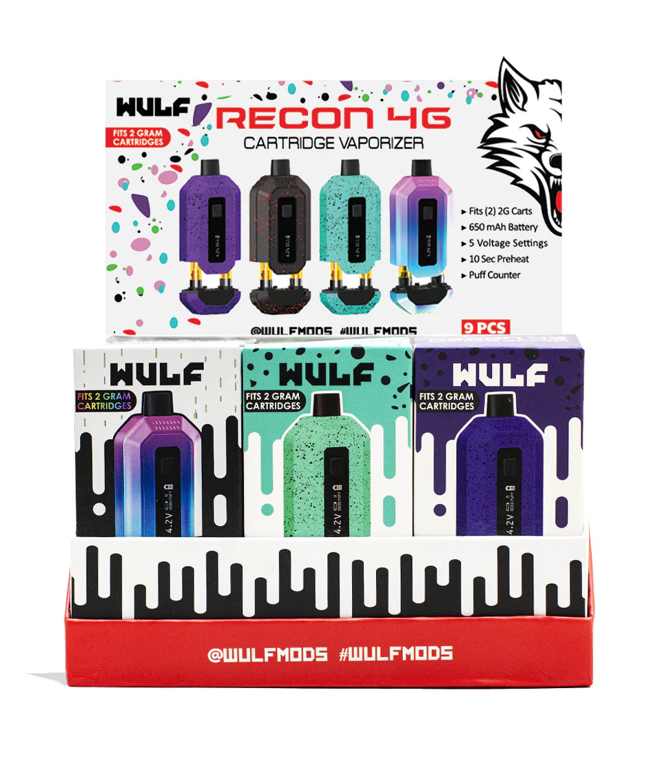 Wulf Mods Recon 4G Dual Cartridge Vaporizer - 9 Pack