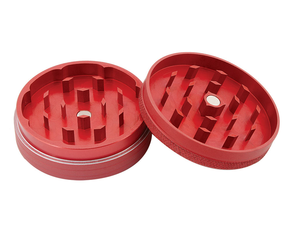 Aluminum 2 Piece 2.5" Grinder - Red