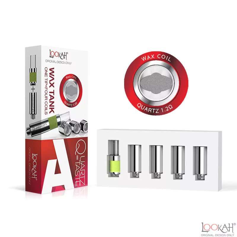 Lookah 510 Wax Quartz Coil - 4 Pack + Mouthpiece