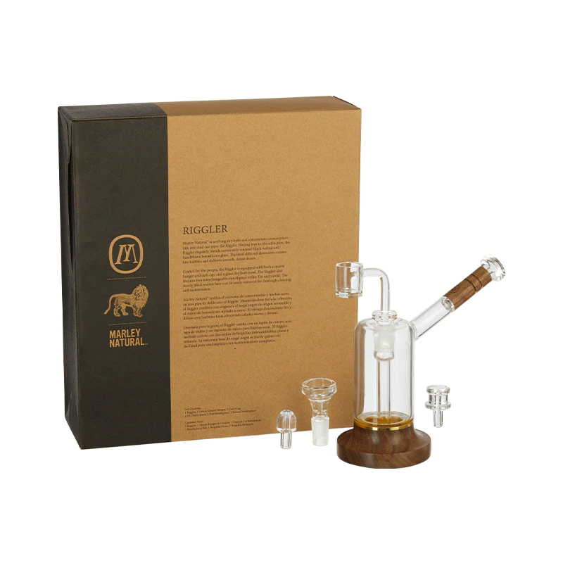 Marley Natural Glass & Walnut Riggler