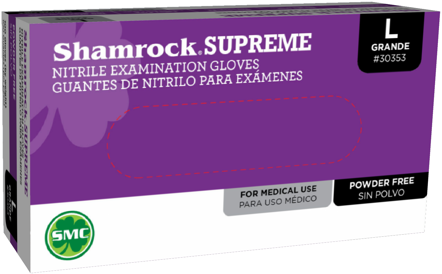 Shamrock Blue Nitrile Powder Free Examination Gloves - Case of 10