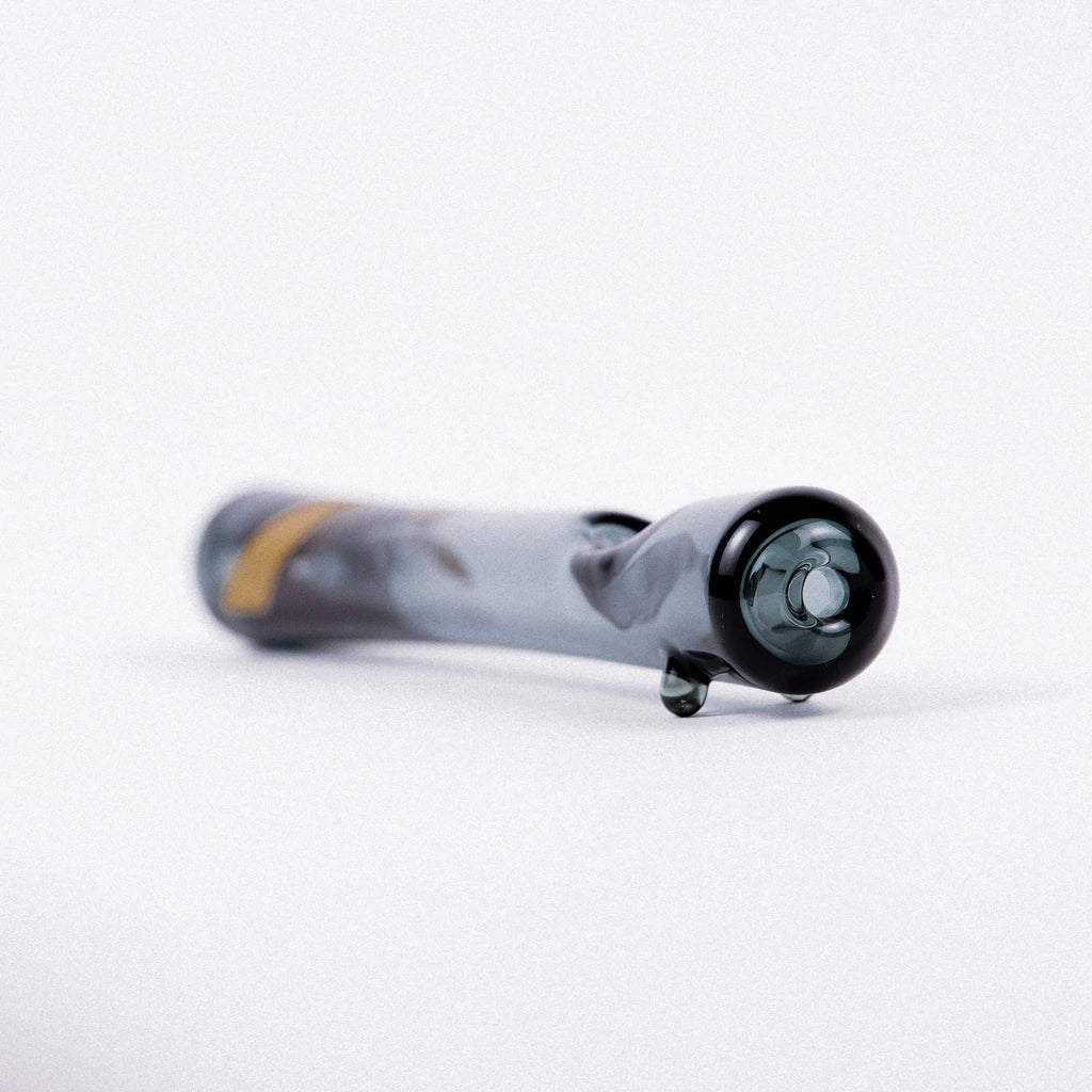 Marley Smoked Glass Steamroller with Gold Stripe Decal