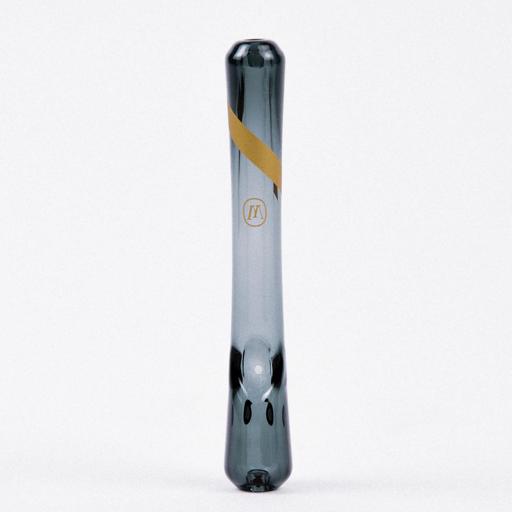 Marley Smoked Glass Steamroller with Gold Stripe Decal
