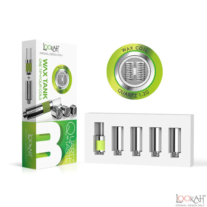 Lookah 510 Wax Quartz Coil - 4 Pack + Mouthpiece