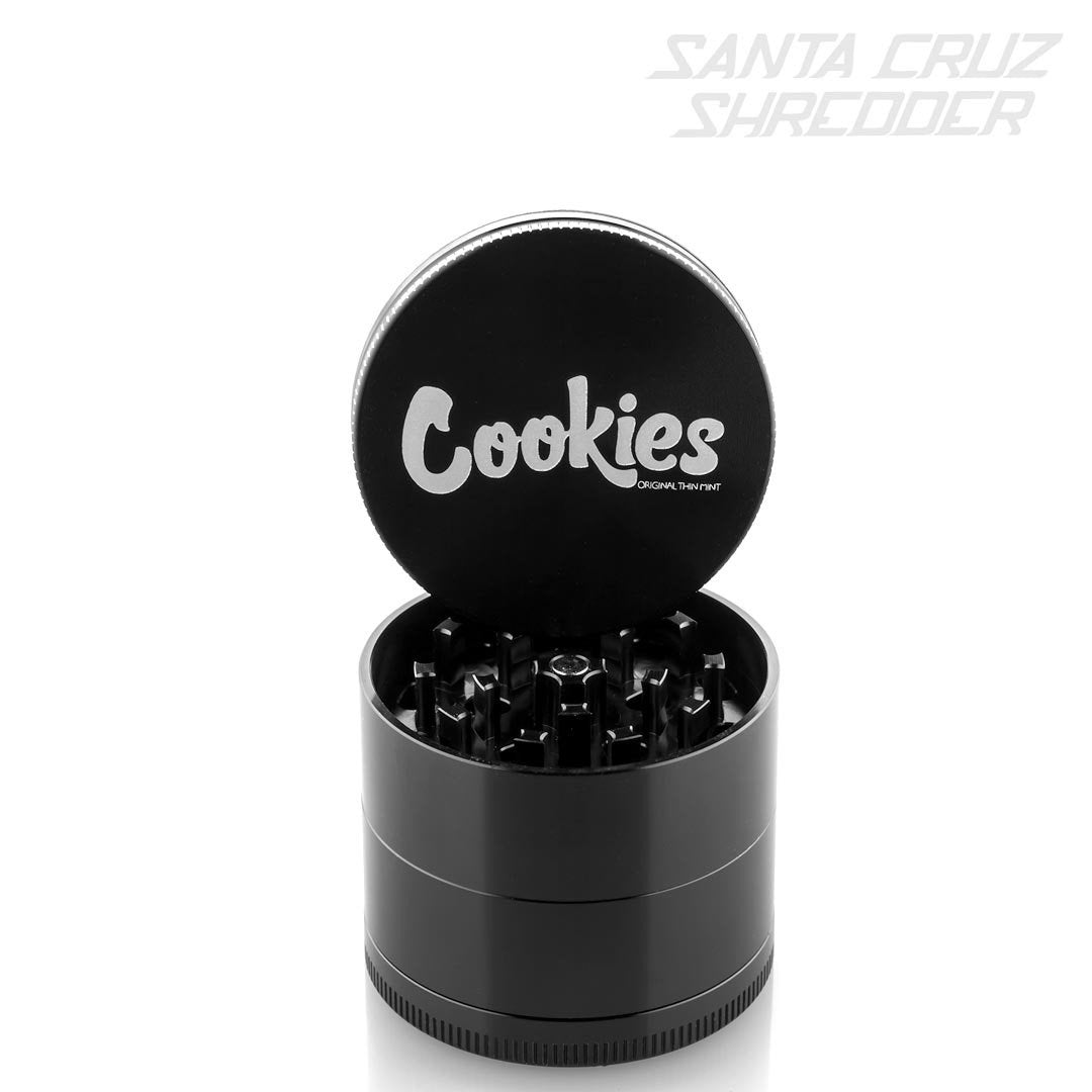 Santa Cruz Shredder Medium 2.2" 4 Piece Grinder - Cookies Logo