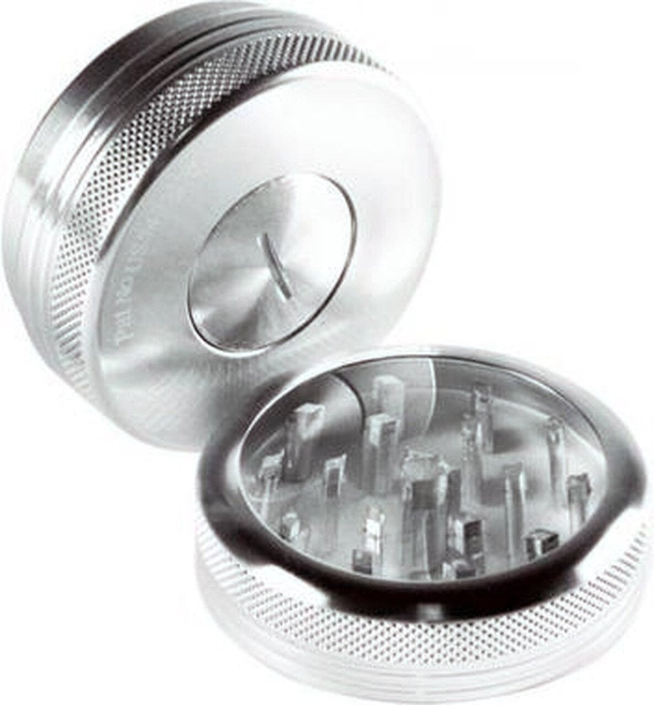 Sharpstone Push Top Grinder 2.2” 2 Piece - Silver